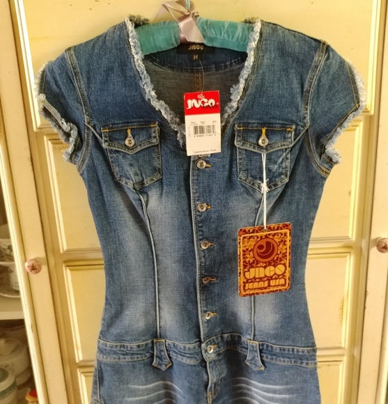 ◀ SOLD ▶JNCO Vintage Jean Jumpsuit Romper - Picture 6 of 16